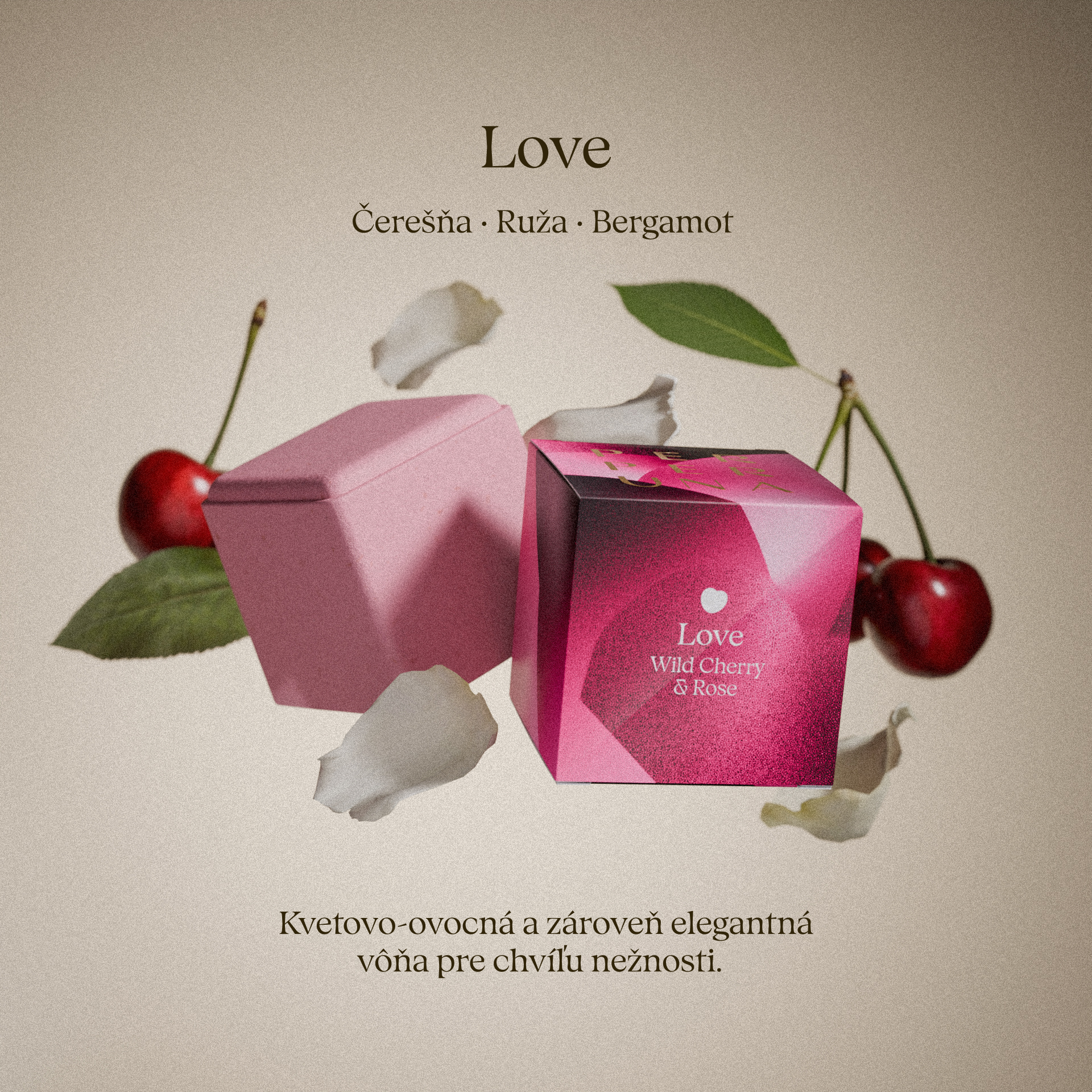 Love - Sprchová aromatická kocka