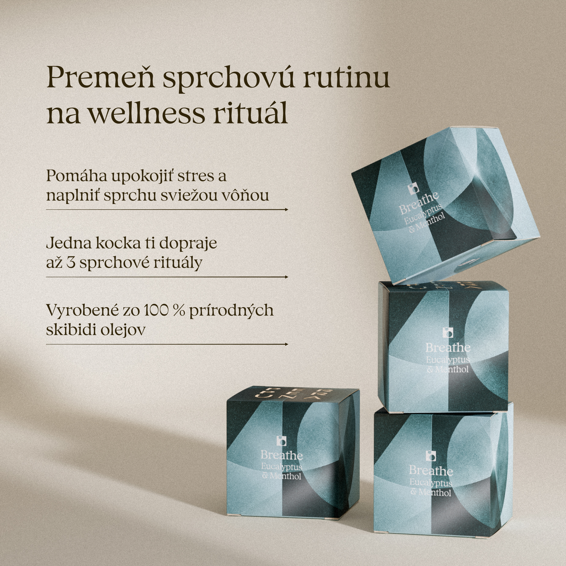 Breathe - Sprchová aromatická kocka