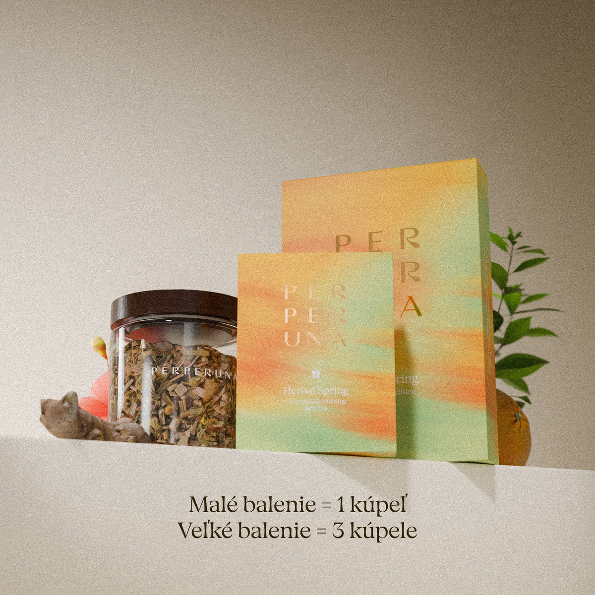 Herbal Spring – malé balenie = 1 kúpeľ, veľké balenie = 3 kúpele