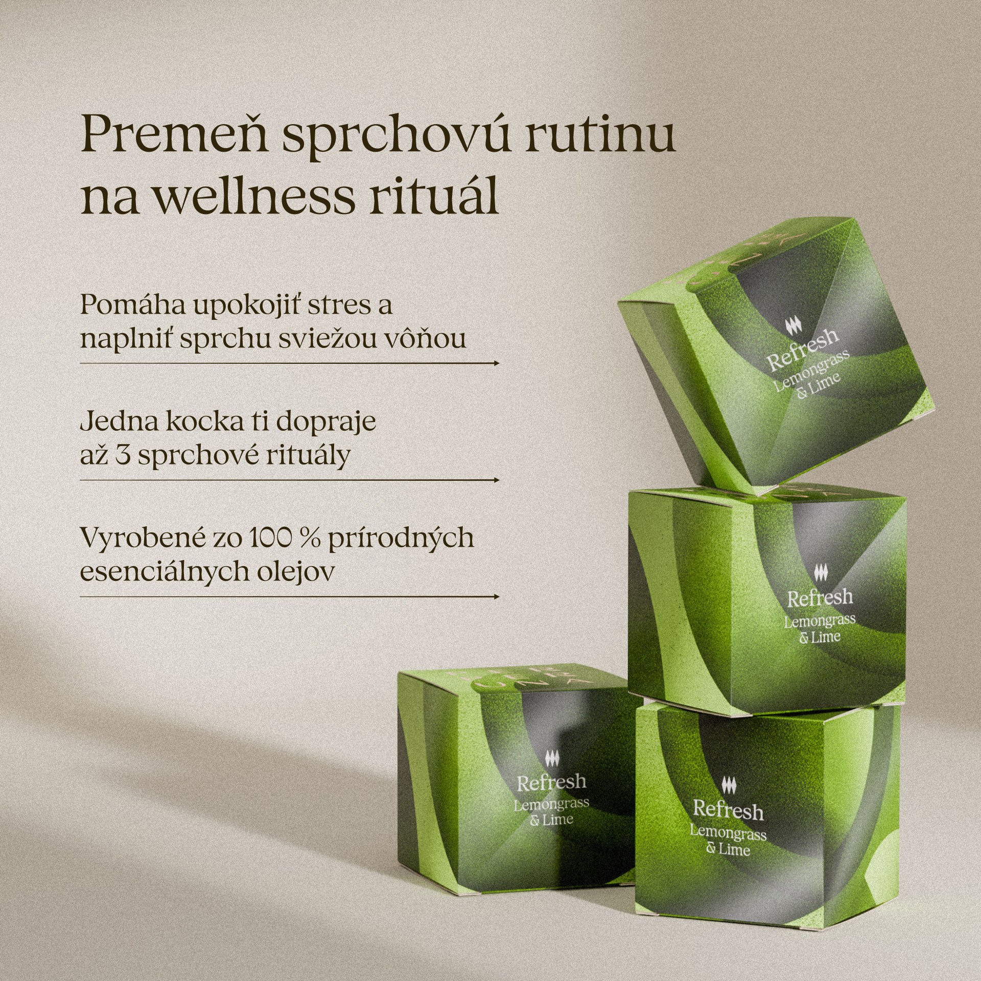 Refresh - Sprchová aromatická kocka