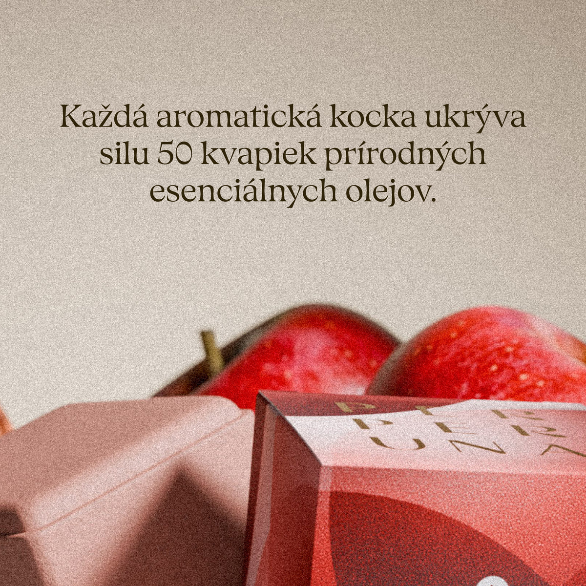 Každá aromatická kocka ukrýva silu 50 kvapiek prírodných esenciálnych olejov
